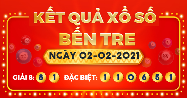 Xổ số Bến Tre ngày 2 tháng 2