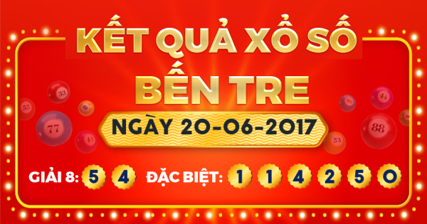 Xổ số Bến Tre ngày 20 tháng 6