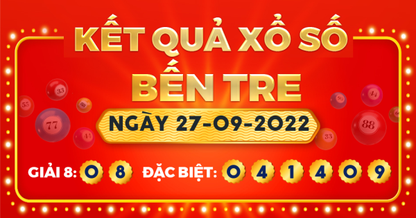 Xổ số Bến Tre ngày 27 tháng 9