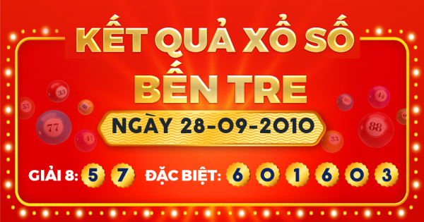 Xổ số Bến Tre ngày 28 tháng 9