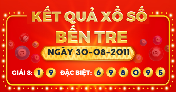 Xổ số Bến Tre ngày 30 tháng 8